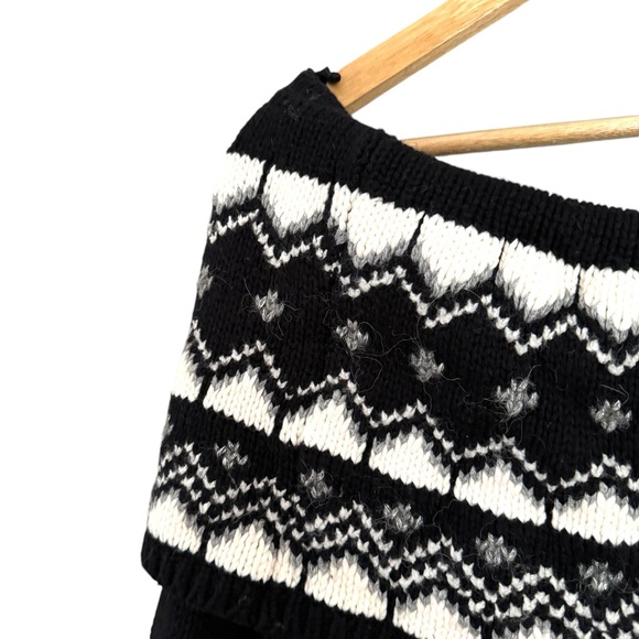 Loft Off Shoulder Fair Isle Sweater Dress Size Large NWT - Picture 8 of 10